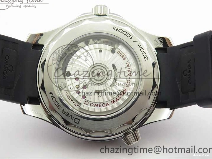 0410 2019 Seamaster Diver 300M OMF Best Edition Black Ceramic White Dial on Black Rubber Strap A WaterResistant 7938